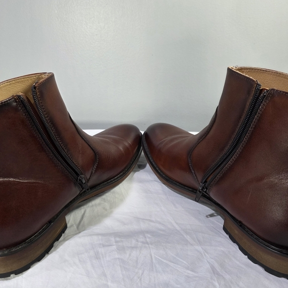 Moretti Black Label Abbot Inside Zip Classic Brown Leather Ankle Boots. 11.5 - Picture 5 of 12